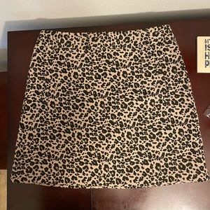 NWOT LOFT leopard skirt